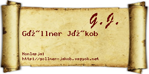Göllner Jákob névjegykártya